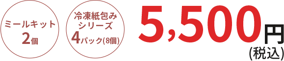 ミールキット2~3人前 冷凍紙包みシリーズ4個 1週間あたり4600円